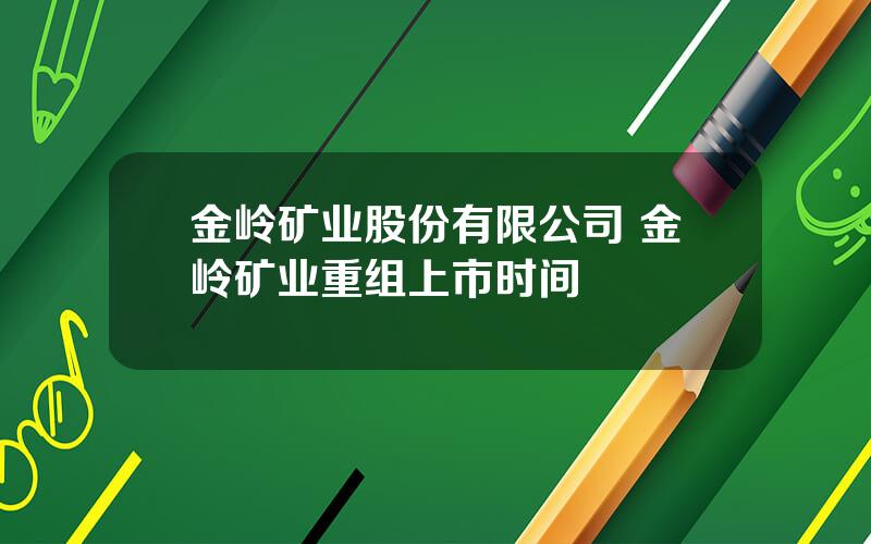 金岭矿业股份有限公司 金岭矿业重组上市时间